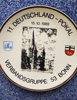 g10) Skat Wandteller Porzellanteller vom 11. Deutschland Pokal 1989 in Bonn DSKV - Garbsen