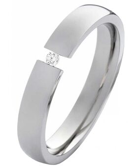 Damenring Edelstahl DE184 mit Zirkonia - Aholming