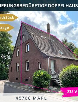 Doppelhaushälfte für Handwerker auf großem Kaufgrundstück - Marl (Nordrhein-Westfalen)