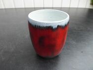 Töpferei Stock Kappeln Keramik 1 Becher rot Handarbeit Kunsthandwerk Fat Lava 5,- - Flensburg