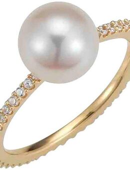 Adriana Perlenring Schmuck Geschenk Silber 925 Fingerring Ring Genua, G1-90, G1-94, Made in Germany - mit Zirkonia (synth) - mit Süßwasserzuchtperle