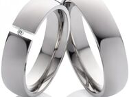 Titanringe mit Diamant oder Zirkonia LUC62 - Aholming