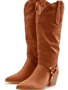 LASCANA Stiefelette Cowboy Stiefel,Slouchy Boots mit abnehmbarem Schaft,Boots VEGAN