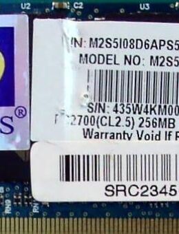 ARBEITSSPEICHER für LAPTOP 256MB DDR SO-DIMM - Aachen