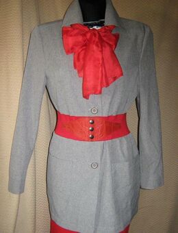 NEU * Edel * Original VINTAGE * Kostüm * Anzug * Lang * Long * BLAZER * Kurz * MANTEL * GEHROCK "Melrose" Gr. 38- 40/ S- M * hell- grau * - Riedlingen