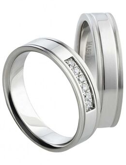 Titanringe AB1586-AB1587 mit Zirkonia, 5mm breit - Aholming