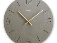 Hama Wanduhr Uhr "Kreta", Ø 30 cm, Grau (eingravierte Ziffern)