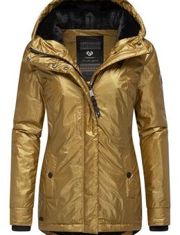 Ragwear Winterjacke Monadde Bling Glänzende warme Jacke mit Kapuze
