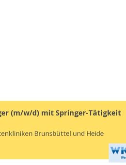 Casemanager (m/w/d) mit Springer-Tätigkeit - Heide
