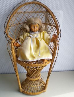 Dolfi-Holzpuppe,Sammlerstück,Handgeschnitzt mit Echthaar von 1986,ca. 26 cm - Linnich