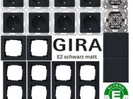 Gira E2 schwarz matt Schalter Steckdosen Rahmen Set 0188005 - Steinbergkirche