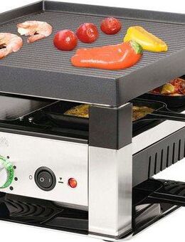 SOLIS OF SWITZERLAND Raclette 5 in 1 Table Grill for 4, 4 Raclettepfännchen, 1020 W