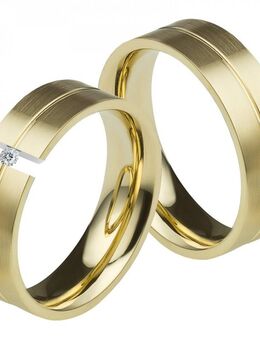 Edelstahlringe LUC23 mit Diamant und Gravur - Aholming