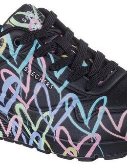 Skechers UNO-SPREAD THE LOVE Wedgesneaker Freizeitschuh, Halbschuh, Schnürschuh mit coolem Graffiti-Print