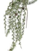 Kunstzweig Kieferhänger, I.GE.A., Höhe 65 cm, Kieferzweig hängend mit Zapfen Schnee geeist Kunsttanne Deko Dekozweig in 00000