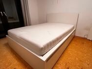 Bett Ikea Malm, weiß, 1,40 m, komplett, 4 Schubladen - Wuppertal