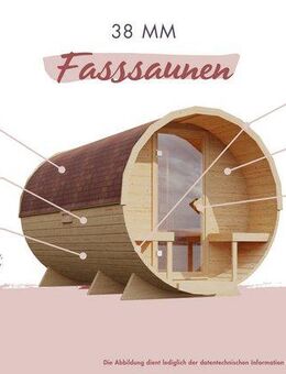 Karibu Fasssauna Franzi 1, BxTxH: 199 x 175 x 205 cm, 38 mm, (Set)