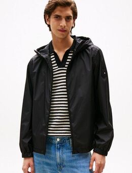Tommy Hilfiger Blouson RWB HOODED JACKET elastische Bündchen, wasserabweisend