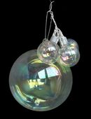 3 + 9 alte transparente Glas Christbaumkugeln Weihnachtskugeln groß in 22309