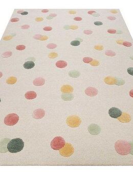 SMART KIDS Kinderteppich Dana, rechteckig, Höhe: 1,2 mm, modern und natürlich, bunte Polkadots, mit Struktur, Kinderzimmer