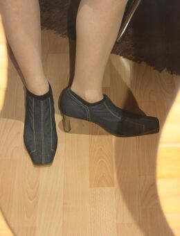 Jeans Schuhe, Slipper, Halbschuhe, mit Blockabsatz, Gr. 41 - Düsseldorf