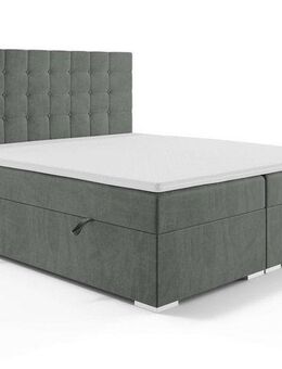 INOSIGN Polsterbett Semla mit Matratze und Topper, in 3 Breiten (140, 160 und 180 cm), Boxspringbett mit Kopfteil, Bettkasten, Matratze (BFK/TFK) und Topper