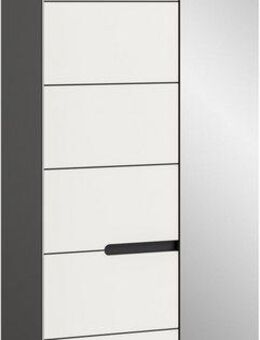 INOSIGN Garderobenschrank REHAT, TOPSELLER!, Höhe 190cm, 2 Türen, 6 Fächer, 1 Kleiderstange (1-St., in verschiedenen Farben erhältlich) Garderobe, Flurschrank, Dielenschrank, Kleiderschrank, Garderobenmöbel