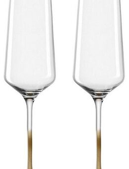LEONARDO Sektglas PUCCINI, goldfarben, Kristallglas, 2er Set, 280ml