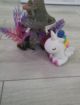 Märchenhaftes Deko-Duo: Versteckhaus & Regenbogen-Einhorn für Aquarium oder magische Welten - Sulzbach (Murr)