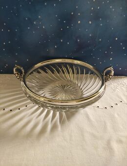 925 Sterling Silber Rand Kristall Schale Obstschale Konfektschale gut erhalten - Grünendeich