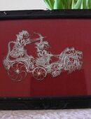 Silberarbeit aus Bali, gerahmt, hinter Glas. in 44787