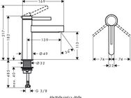 hansgrohe Waschtischarmatur Finoris 11cm, mit Push-Open Ablaufgarnitur