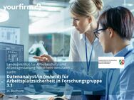 Datenanalyst/in (m/w/d) für Arbeitsplatzsicherheit in Forschungsgruppe 3.1 - Bochum