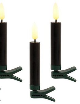 my home LED-Christbaumkerzen Bjarne, 25 kabellos Kerzen mit 3D-Flamme, Höhe ca. 11,5 cm, 25-flammig, Weihnachtsdeko, Christbaumschmuck mit Dimm-/Flacker- und Timerfunktion