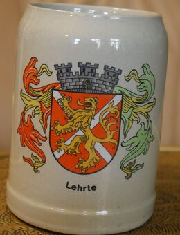 Bierkrug - Keramik 0,5Liter , Lehrte - Niedersachen , Wappen , von Gerz , Höhe 13cm , K330 - Görlitz