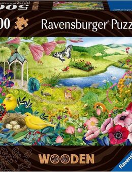 Ravensburger Puzzle Wooden, Wilder Garten, 500 Puzzleteile, Made in Europe