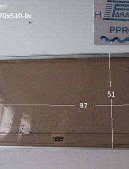 Wohnwagenfenster Parapress H7 PPRG-RX D2162 ca 97 x 51 (Lagerware -> Neue Ware mit Lagerspuren) Fendt / Tabbert - braun - Schotten Zentrum