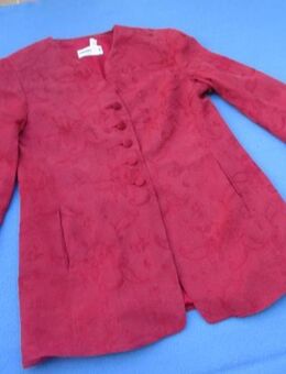 NEU * Blumen * Blüten * Flower- Power * Paisley * Cupro Seide * Kragenlos * Anzug * Kostüm * Blazer "GERRY WEBER" Gr. 40- 42/ M * kirsch * bordaux * dunkel- rot * - Riedlingen