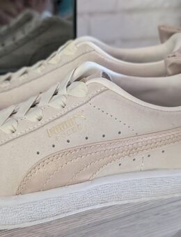 Süße Puma Sneaker Gr 36 Creme mit Schleife neu - Recklinghausen