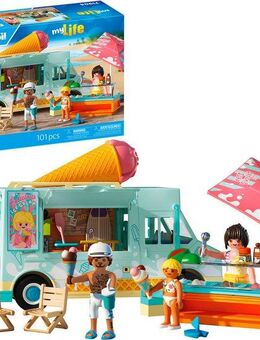 Playmobil® Ice Cream Truck mit Surfshop (71904), My Life Konstruktions-Spielset, (101 St), Made in Germany