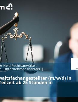 Rechtsanwaltsfachangestellter (m/w/d) in Vollzeit / Teilzeit ab 25 Stunden in Stuttgart - Stuttgart