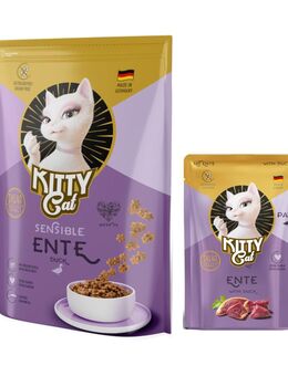 800 g KITTY trockenfutter + 85 g in Paté gratis! - Sensible mit Ente