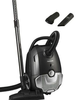 Hanseatic Bodenstaubsauger HBVC80012WMC, super silence, höhenverstellbares Saugrohr, 800 W, mit Beutel, sehr großer 12m Aktionsradius, elektronische Saugkraftregulierung