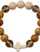 Firetti Armband Schmuck Geschenk Kupfer Armschmuck Armkette Edelstein, Made in Germany - mit Jaspis, Achat, Glasstein, Türkis in 00000