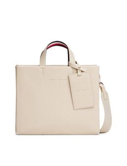 Tommy Hilfiger Henkeltasche TH ESTABLISHED MED SHOPPER, Damen-Umhängetasche, Schultertasche mit farbigen Streifen am Henkel