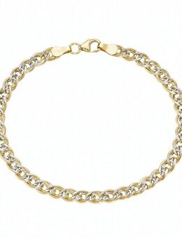Luigi Merano Armband Doppel-Panzerkette, bicolor, Gold 585