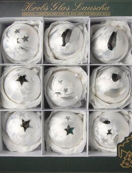 Krebs Glas Lauscha Weihnachtsbaumkugel Eislack, Weihnachtsdeko, Christbaumschmuck, Christbaumkugeln Glas (9 St), mundgeblasen