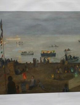 Otto Heinrich Engel Strandleben am Abend Poster Kunstdruck Deko 70 x 100 cm 5,- - Flensburg