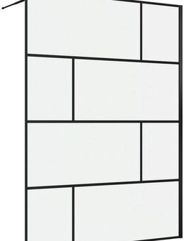 Marwell Walk-in-Dusche Bricks, Einscheibensicherheitsglas, (3 tlg), 90 x 195 cm, inkl. Haltestange für Wandmontage