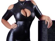 Wetlook-Minikleid schulterfrei - Größe S bis XL - Lotte